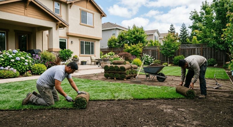 Bluegrass Sod Installation in Rockwall, TX